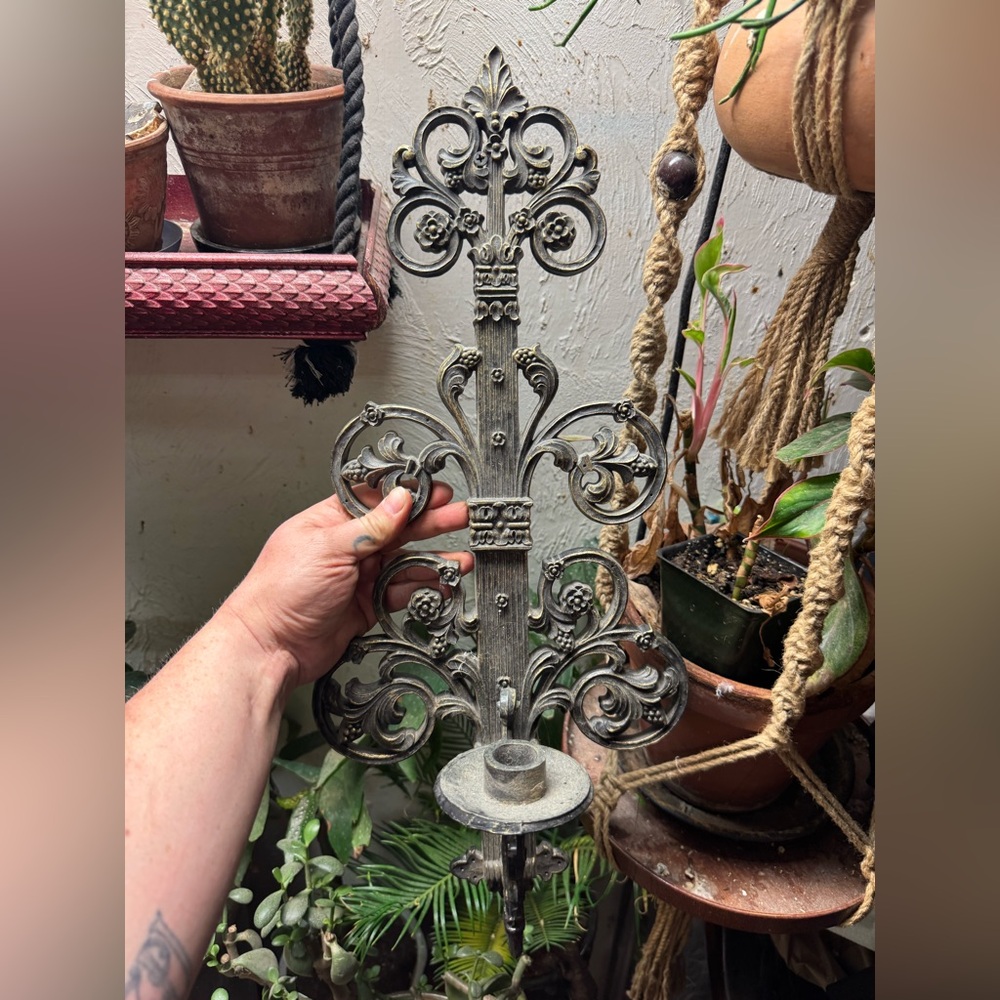 Ornate Gold Baroque Homco Syroco Hollywood Regency Brand Wall Sconce set of 4